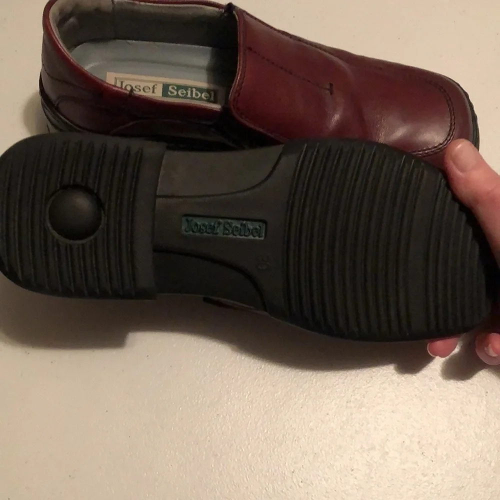 Josef Seibel brown leather slip on shoes,  sz 39 (8)